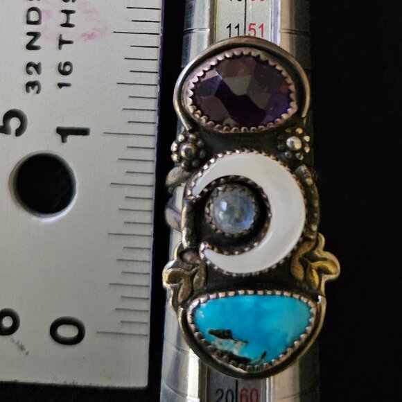 Gorgeous Multi Stone ring Arrows and Stone - Picture 5 of 6